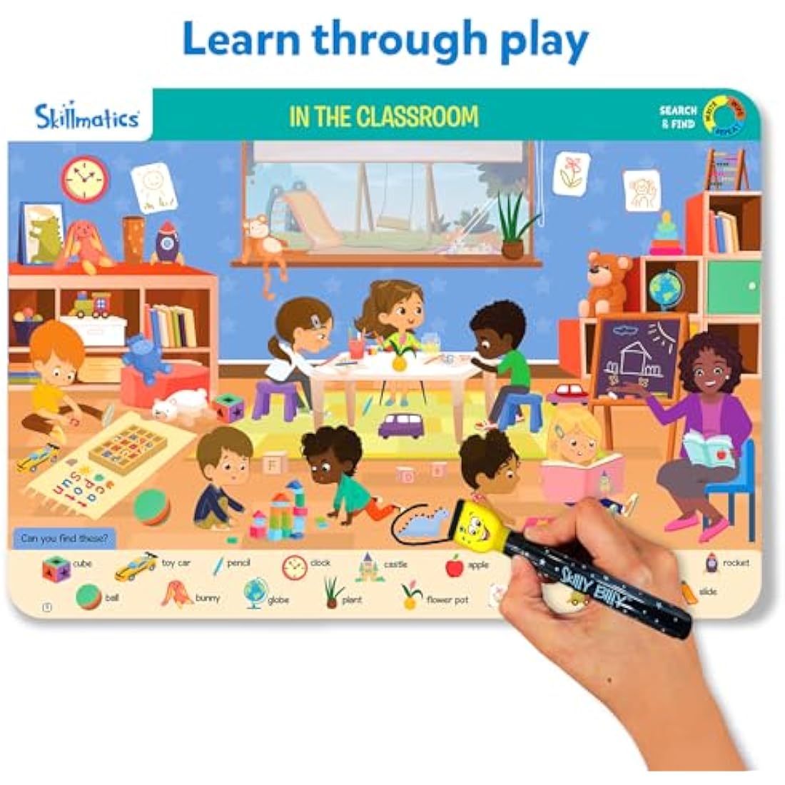 Skillmatics Search and Find Megapack - Reusable Preschool Learning Activities, Vocabulary Building Educational Game, Gifts for Ages 3, 4, 5, 6