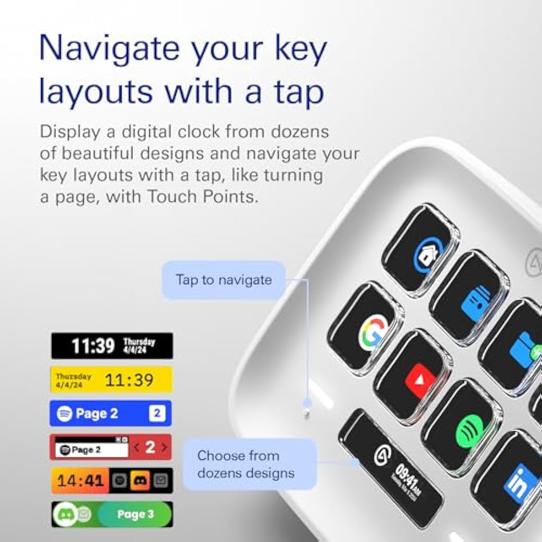 Elgato Stream Deck Neo – 8 Customizable Keys, 2 Touch Points, Speed Through Tasks & Workflows - Control Word, Excel, PowerPoint, Teams, Zoom, Spotify and more, Drag-’n-Drop Setup - Works with Mac & PC