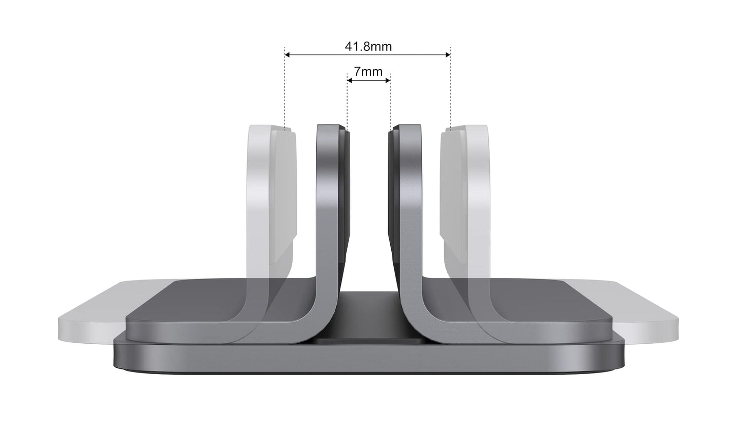 JOKItech Aluminum Laptop Vertical Stand Organizer, Sturdy Laptop Computer Holder Desktop Stand Compatible with New Retina Apple MacBook Pro/Air