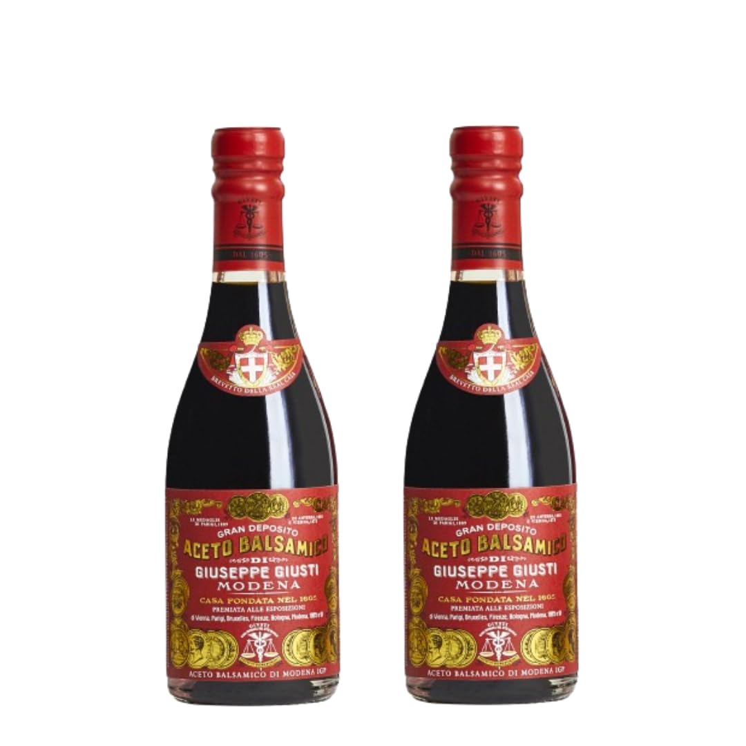 Giusti - 3 Gold Medals Balsamic Vinegar of Modena - 2 x 250 ml Champagnotta