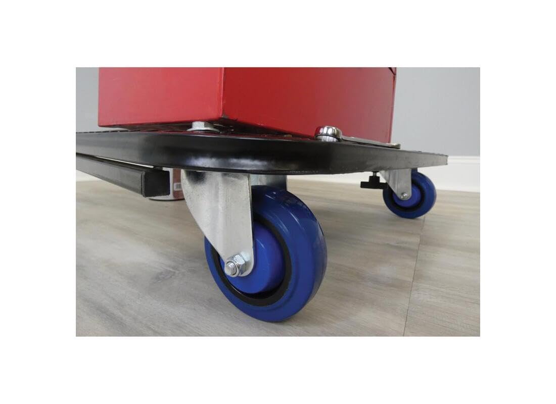 Shepherd Hardware 9260 4-Inch Swivel Caster, Elastic Blue Rubber, 265-lb Load Capacity