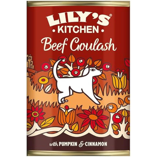 Lily's Kitchen Natural Adult Dog Wet Food, Beef Goulash, 6 x 400g