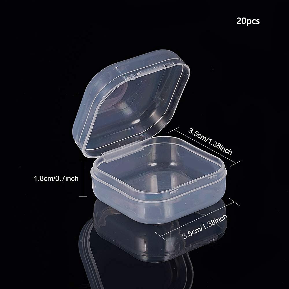 WYAN 20 Pack Square Clear Plastic Storage Containers Box with lids