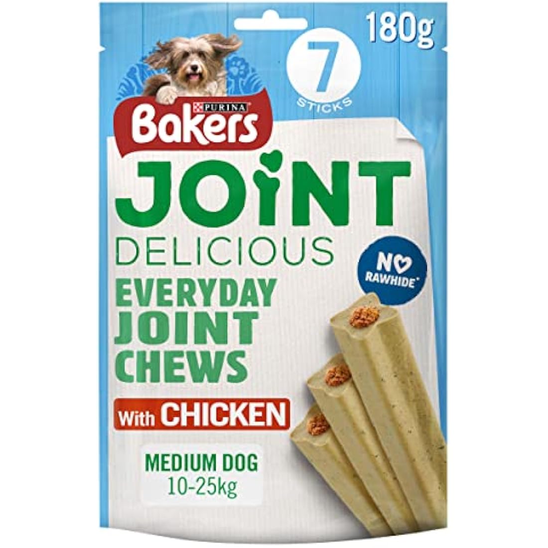 Bakers Joint Delicious Medium Chicken Dog Chews 180g (Pack of 6)