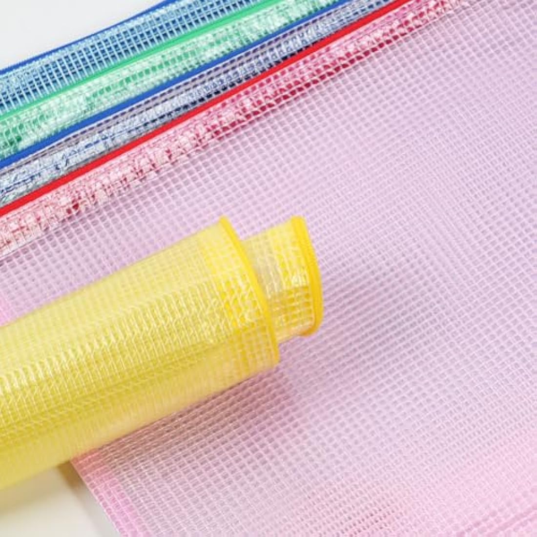 Vicloon Plastic Wallets, 10Pcs B5 Zip Lock Bags Mesh Document Wallet Document Folders Plastic Pockets Zipper File Wallet for School Office Homework Travel Storage Bags (Multicolor)