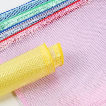 Vicloon Plastic Wallets, 10Pcs B5 Zip Lock Bags Mesh Document Wallet Document Folders Plastic Pockets Zipper File Wallet for School Office Homework Travel Storage Bags (Multicolor)