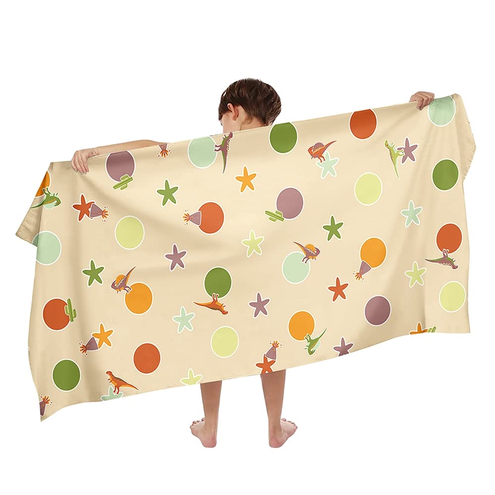 Ulticool Microfibre Children's Towel 140 x 70 cm - Safari Animals Nature Dinosaur