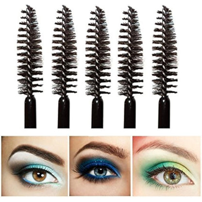 G2PLUS 100 PCS Black Eyelash Brushes Spoolies - Eyebrow Spoolie Brushes -Disposable Mascara Wands - Eyelash Extension Brushes for Extensions