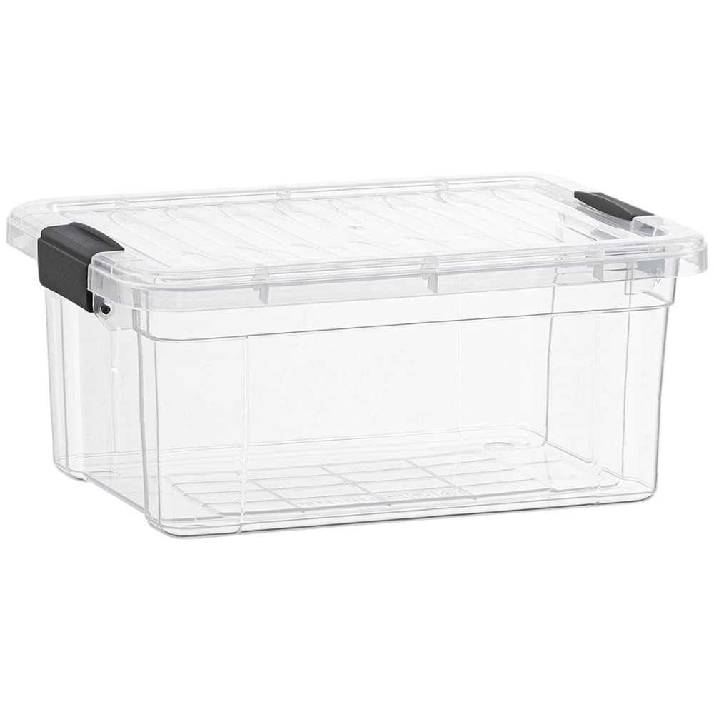 Superio Clear Storage Box with Lid, 36 Quart Plastic Container Bins for Organizing, Stackable Crates, BPA Free, Non Toxic, Odor Free
