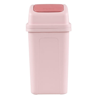 Ikando 7 L Small Swing Lid Trash Bin, Dustbin Paper Trash Bin, 1 Pack, Pink
