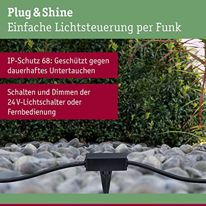 Outdoor Plug & Shine Controller IP68 433MHz Remote Control Black Plastic