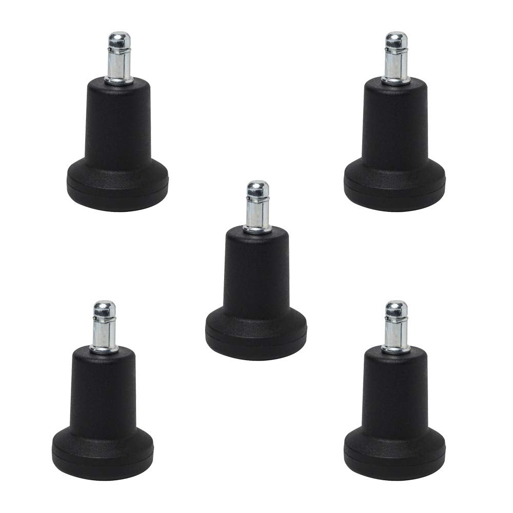 5PCS High Profile Bell Glides Replacement Office Desk Chair or Stool Swivel Caster Wheels,Easy Conversion from Wheeled Casters to Stationary Feet to