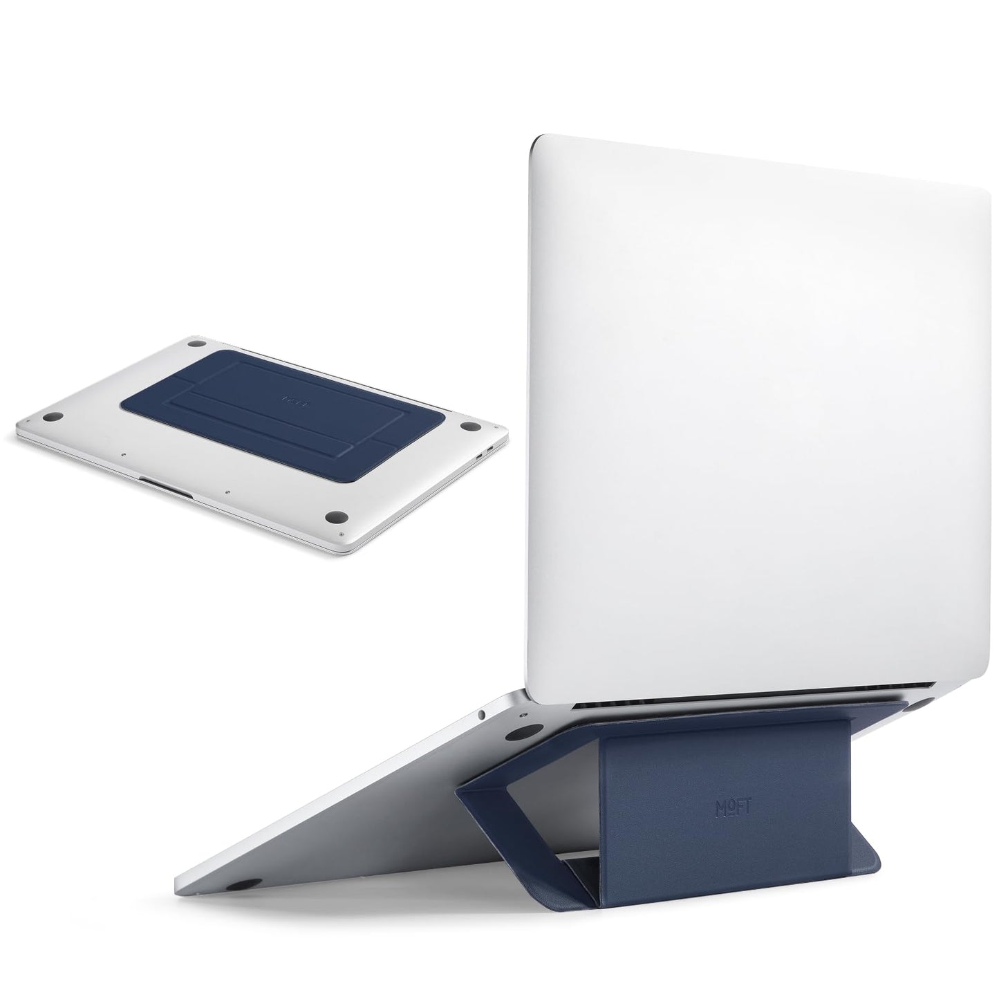MOFT Laptop Stand for Desk, Adhesive Laptop Stand with Open Design for Heat Dissipation, 2 Adjustable Viewing Angles