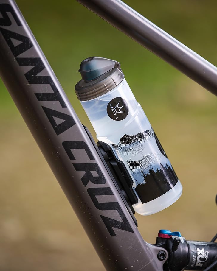 Peaty's x Fidlock Lockin Magnetic 600ml Bike Water Bottle & Mount, Bicycle Drink Bottles, Cycle Accessories for Mountain Biking & Cycling, Premium