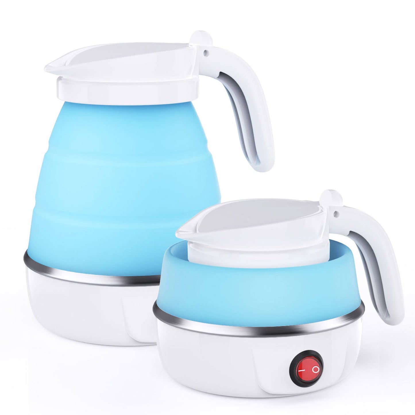 Foldable Electric Kettle, Camping Kettle, Mini Travel Kettle, Silicone Electric Water Boiler, Tea, Coffee Kettle, Collapsible Kettle with Separable