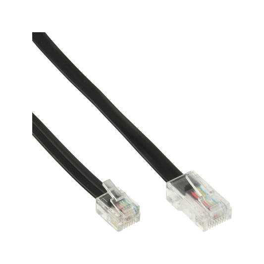 Intos Connection Cable Cable RJ11/RJ11/45 Male ? RJ45 Male Flat 4 A 10 m Black