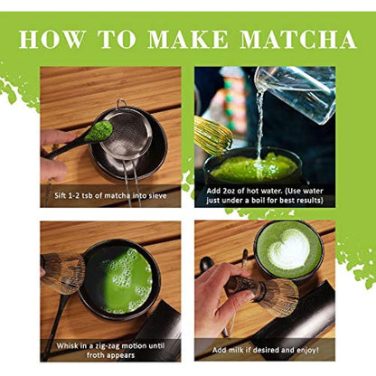 BambooMN Brand - Matcha Bowl Set (Includes Bowl, Rest,Tea Whisk, Chasaku, & Tea Spoon) 1 Set Pink