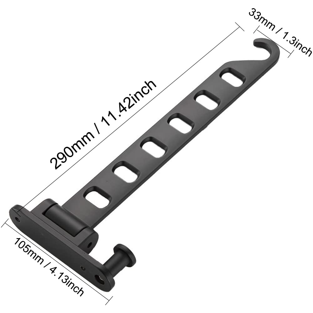 Lxoraziy Wall Mounted Clothes Hanger, Foldable Wall Clothes Airer, 180° Swivel Hanger, Wall Hook with Screw, for Laundry, Bathroom, Utility Room