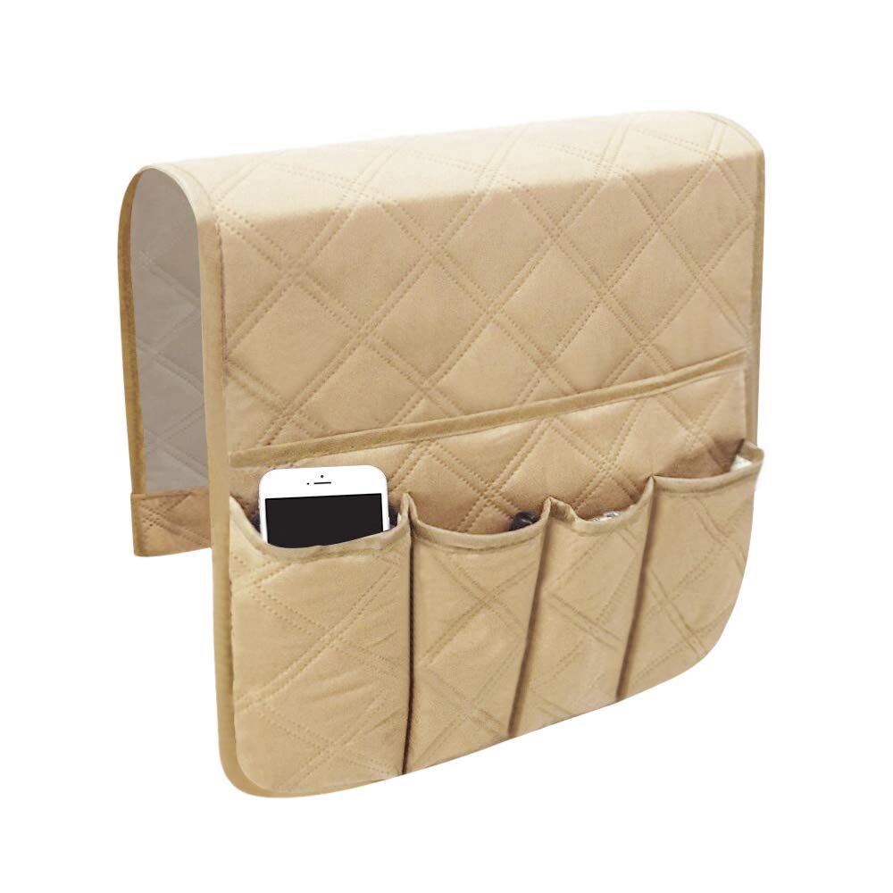 FakeFace Sofa Arm Rest Organiser Hanging Sofa Caddy Storage Pocket Bag TV Remote Control Holder with 5 Pockets Armchairs Couch Organiser Phone Holder