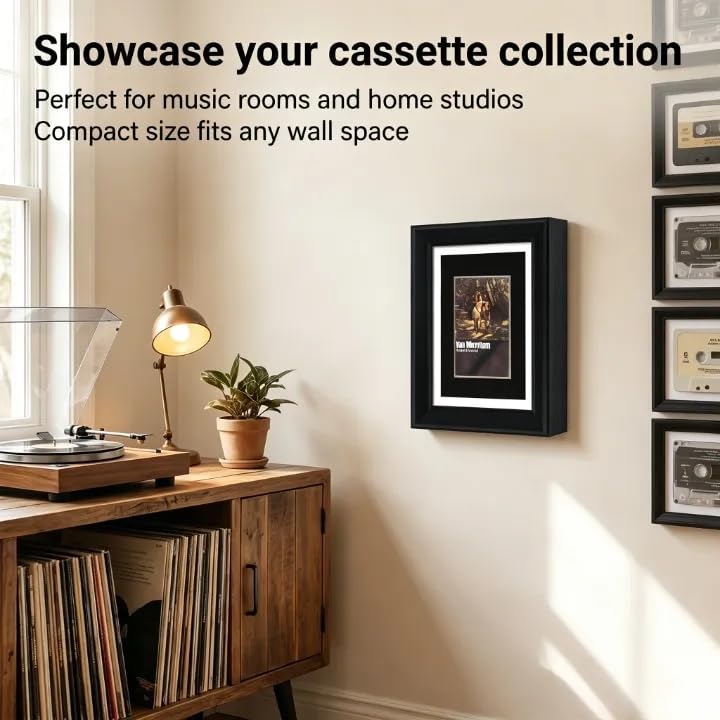 Cassette Tape Picture Frame, Cassette Tape Storage, Cassette Tape Display Frame, Cassette Tape and Suitcase Display Frame with EVA Foam Lining and