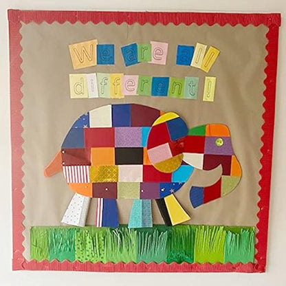 Bright Ideas Corrugated Border School Displays, (Pack of 12 Rolls) in Assorted Colours, 10cm x 7.5m. BI7868.