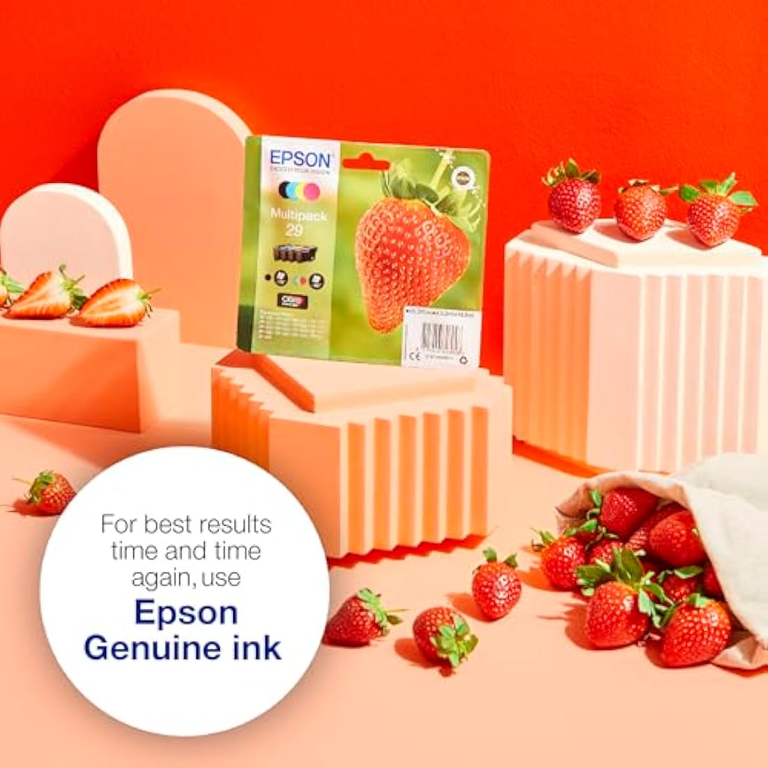 Epson 29 Strawberry Genuine Multipack, 4-colours Ink Cartridges, Claria Home Ink