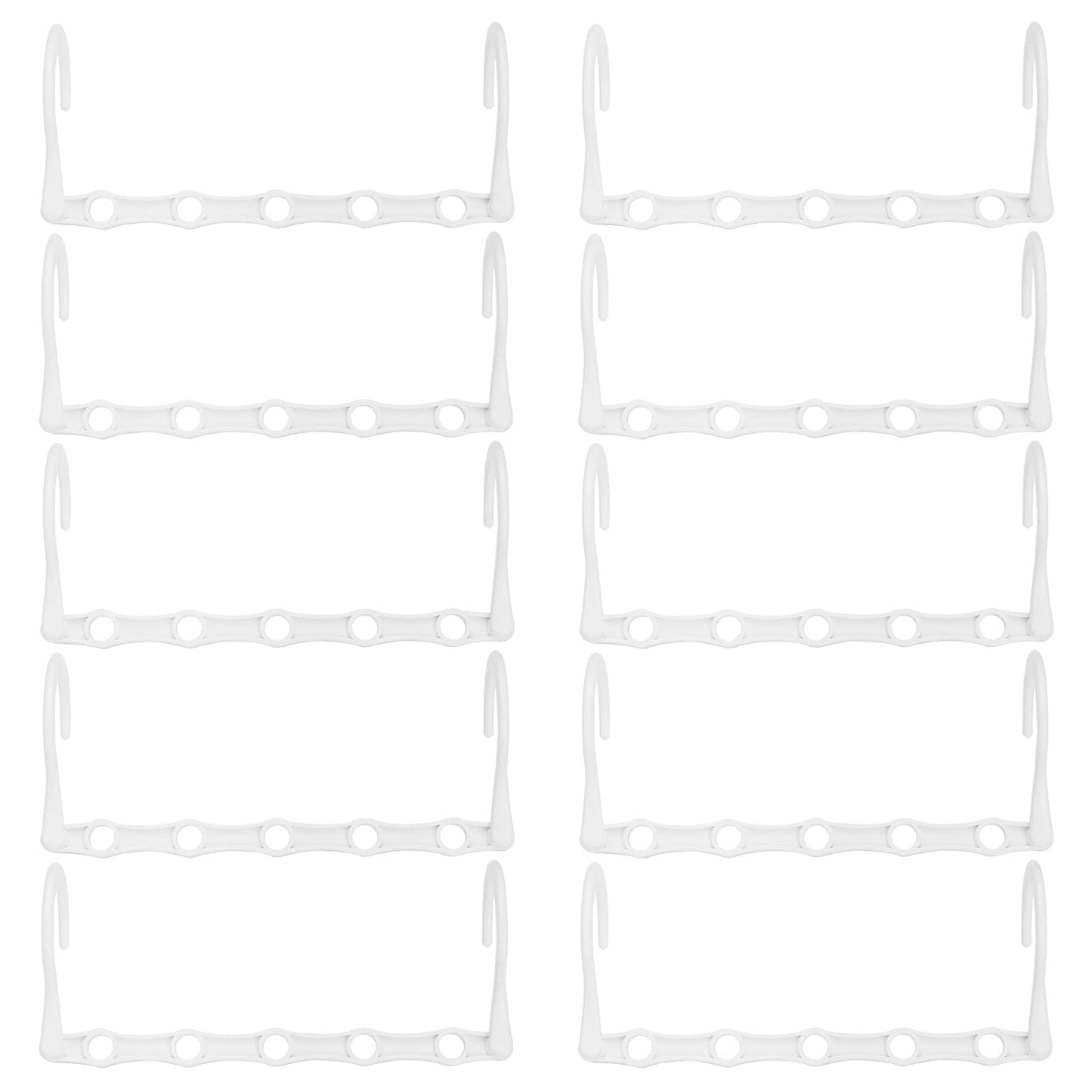 Rainberg Space Saving Hangers - Magic Clothes Hangers, Coat Hangers, Wardrobe Space Saver (Pack of 12, White)