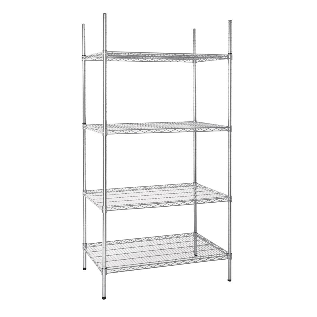 Vogue 13186 4 Tier Wire Shelving Kit 915X610mm Galvanised Zinc Shelf Storage Rack, 1840h x 915w x 610dmm