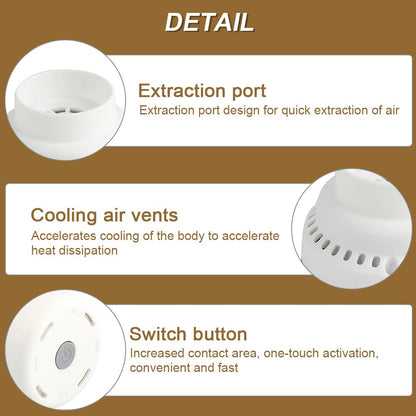 Lotvic Vacuum Bag Electric Air Pump, 3.8cm Diameter Portable Travel Vacuum Pumps for Vacuum Storage Bags, Powerful Vacuum Bags Pumps for Clothes