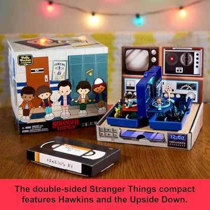 Polly Pocket Collector Playset, Stranger Things Compact with 6 Special Edition Character Dolls and 10 Accessories, HWP22