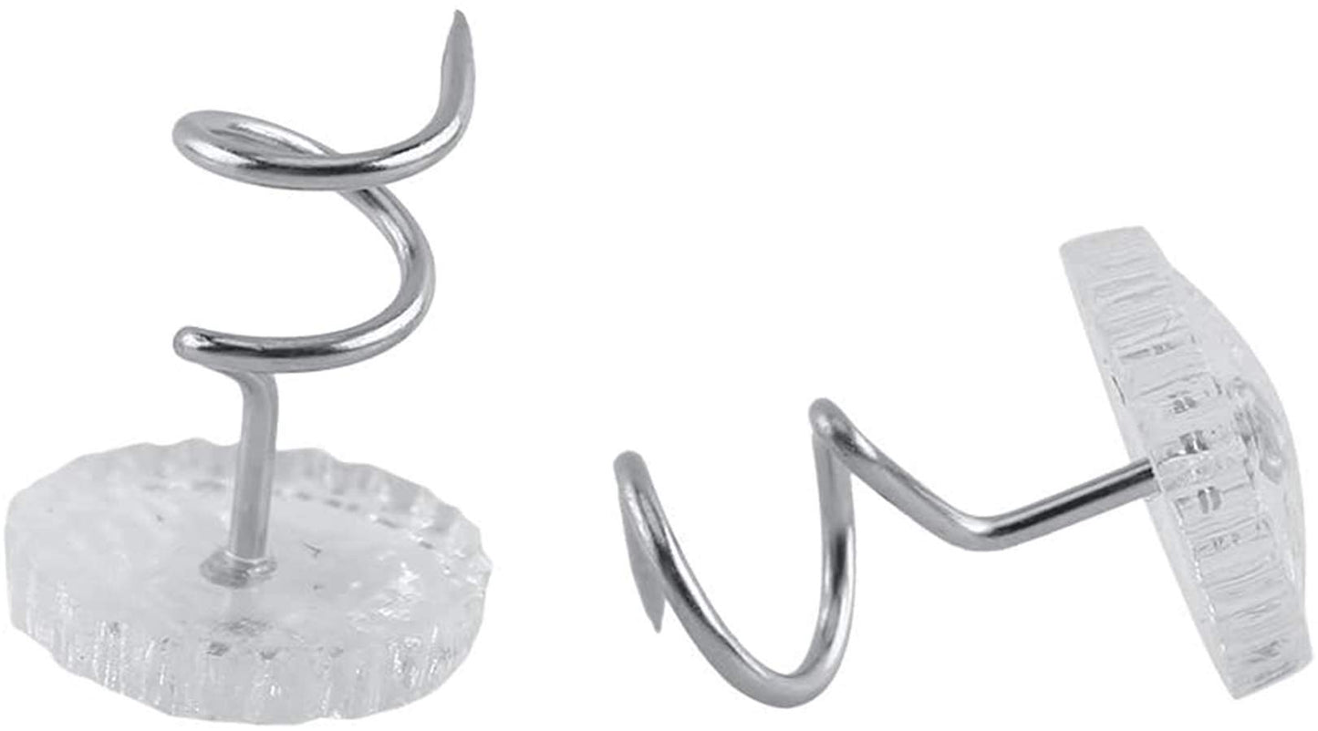 Twist pins 50 Pieces Clear Heads Twist Pins Plastic Head Upholstery Pin for Slipcovers and Bedskirts