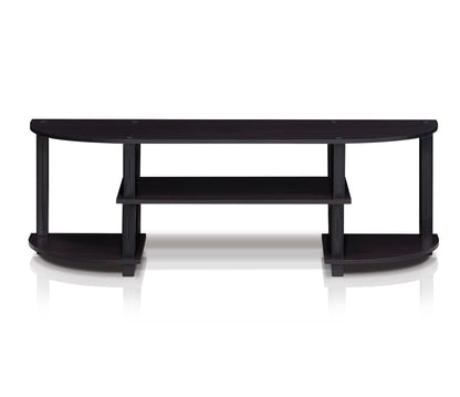 Furinno Turn-S-Tube Wide TV Entertainment Center, TV Unit, TV Stand, Dark Walnut