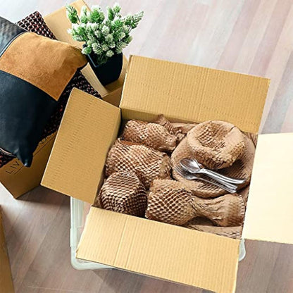 Packing Paper Cushioning Wrap SZSYumUnion Honeycomb Wrap Paper Roll Perforated-Packing 1200 Inch x 12 Inch Packaging Wrap for Moving House Shipping Breakables(Bubble Wrap Alternative)