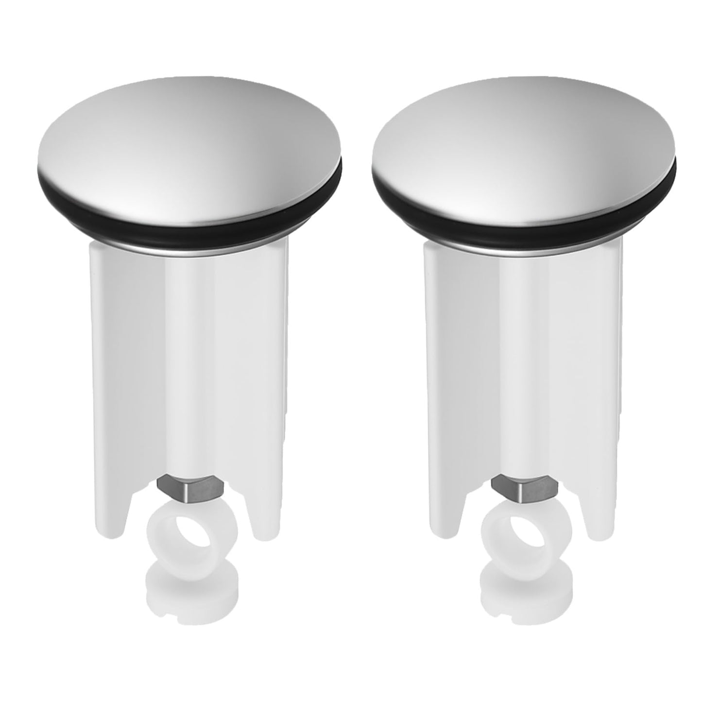 2 Pcs Universal Sink Plug Bathroom Kitchen Pop Up Sink Plugs, 40mm Height Adjustable Pop Up Basin Plug Replacement