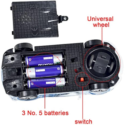 Tuko Police Car Toy with Light and Sound, 1:36 Scale Electric Car Toy for 3+ Years Old Boys and Girls Gift