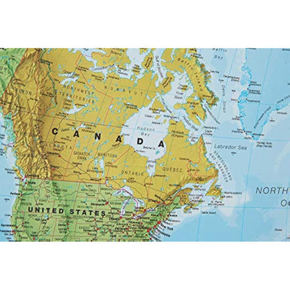 Maps International - World Map - Updated 2025 - Front Sheet Lamination - 84.1cm (w) x 59.4cm (h)