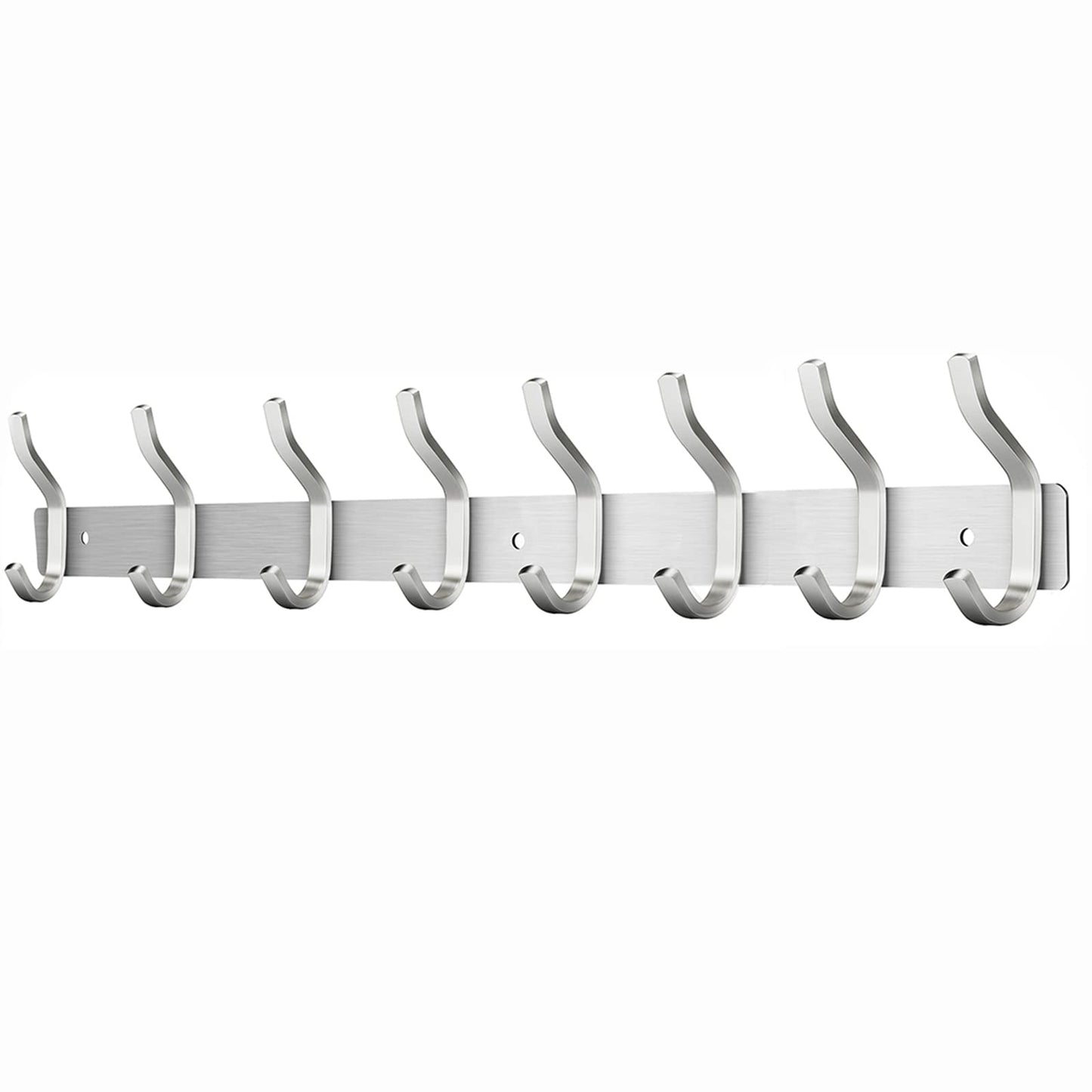MEIJO Coat Hooks Wall Mounted, Coat Rack Wall Mounted Stainless Steel with 8 Hooks Heavy Duty Coat Hooks for Door, Bedroom, Bathroom, Kitchen