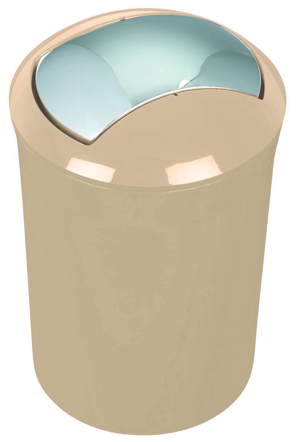 SPIRELLA Design Sydney 10.16876 Cosmetic Bin with Swing Lid 5 Litres (diameter x height) 19 x 30 cm Beige