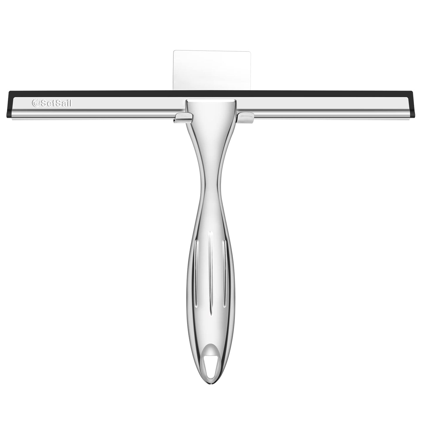 SetSail Shower Squeegee for Glass Doors, 25cm, Silver