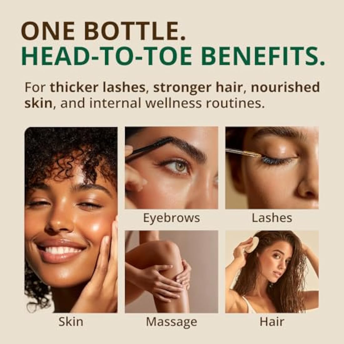 Castor Oil (16oz Glass Bottle) USDA Certified Organic 100% Pure Cold Pressed Hexane Free by RejuveNaturals. Boost Hair Growth for Eyelashes Eyebrows & Hair. Natural Dry Skin Moisturizer