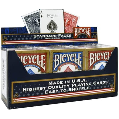 Bicycle Gold Standard Playing Cards - 12 Decks, Air Cushion Finish, Iconic International Rider Back Design, Standard Index, Superb Handling and Durability