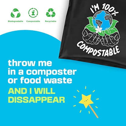 Compostable Mailing Bags,Biodegradable Mailing Bags,Eco Friendly Mailers 10 x 14" (25.5 x 35.5 cm) |50PK|