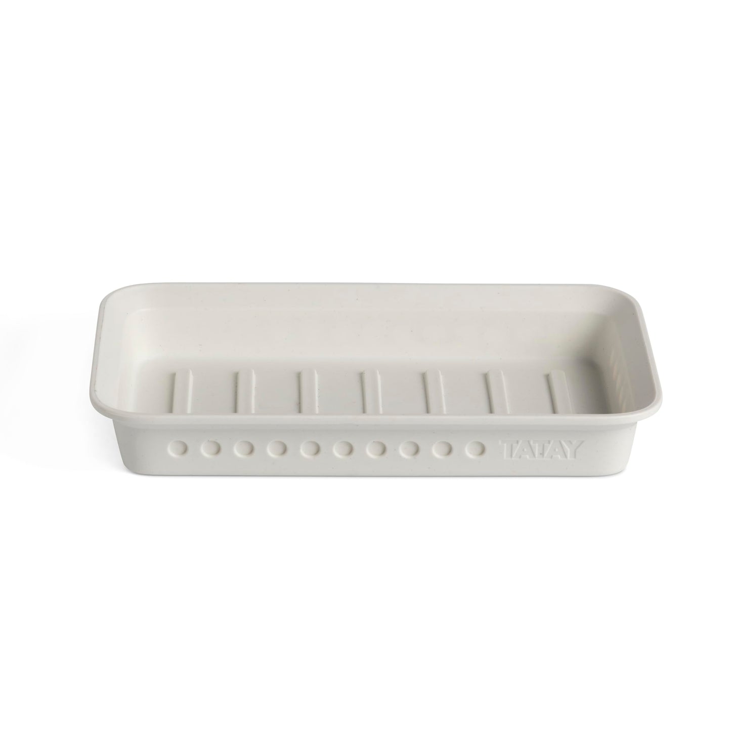 TATAY Bohol Bathroom Soap Dish, 100% Recycled Plastic, 14 x 8.5 x 2 cm