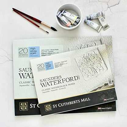 St Cuthberts Mill Saunders Waterford White Paper Not (CP) Block 310 x 230 mm