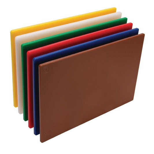 Hygiplas Standard Low Density Chopping Board Set 12X455X305mm Cutting 6pc