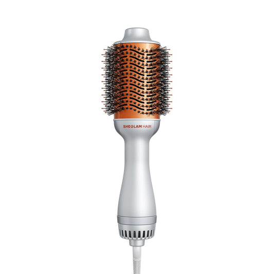 SHEGLAM Blowout Bliss Hot Air Brush 4 in 1 for Drying Smoothing Curling and Volumizing with Care for Shiny Hair Hot Air Brush Blowdry Styler