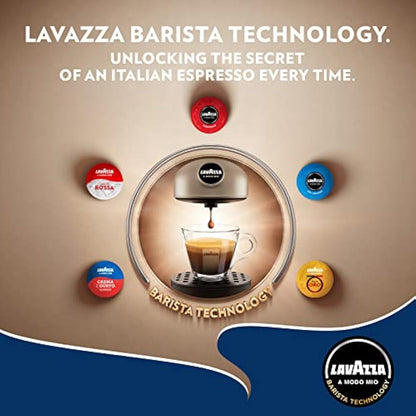 Lavazza, A Modo Mio Deséa Coffee Capsule Machine, Compatible with A Modo Mio Coffee Pods, Touch Interface, Sound Alerts, Automatic Shut-Off, Dishwasher-Safe Components, 1500W, 220-240V, White Cream