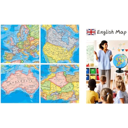 TOPGLOBE 30cm World Globe Educational Political Map (30cm diameter)