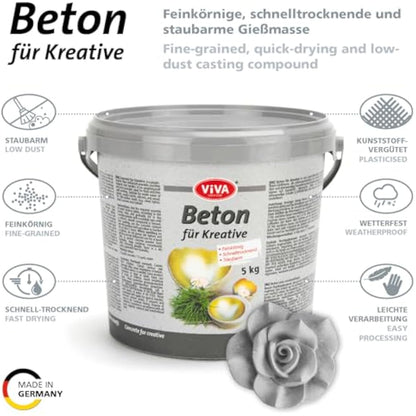 Viva Decor VD940400099 Concrete for Creatives, Grey, 5 kg