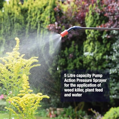 Spear & Jackson 5LPAPS 5 Litre Pump Action Pressure Sprayer